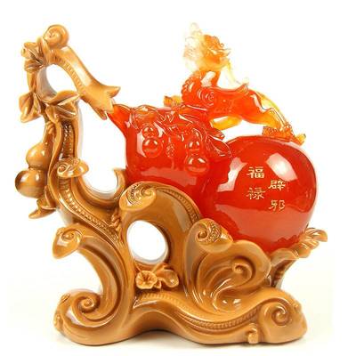 普潤大號招財辟邪玉貔貅樹脂工藝品 承載祥瑞的商務(wù)與家居佳選